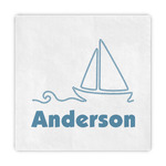 Rope Sail Boats Decorative Paper Napkins (Personalized)