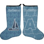 Rope Sail Boats Holiday Stocking - Double-Sided - Neoprene (Personalized)