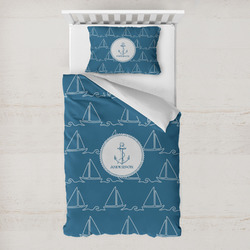 Rope Sail Boats Toddler Bedding Set - With Pillowcase (Personalized)