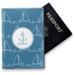 Rope Sail Boats Vinyl Passport Holder (Personalized)