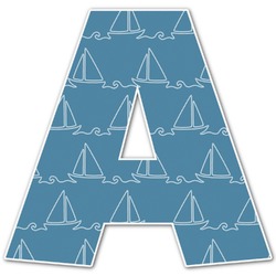 Rope Sail Boats Letter Decal - Small (Personalized)