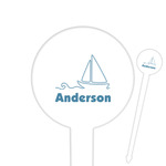 Rope Sail Boats Round Plastic Food Picks (Personalized)