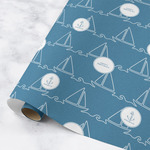 Rope Sail Boats Wrapping Paper Roll - Medium - Matte (Personalized)