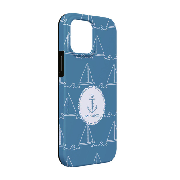 Custom Rope Sail Boats iPhone Case - Rubber Lined - iPhone 13 (Personalized)