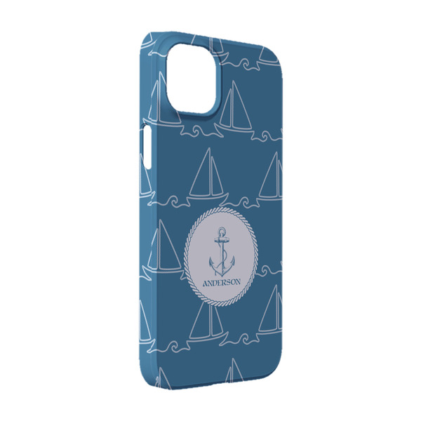 Custom Rope Sail Boats iPhone Case - Plastic - iPhone 14 Pro (Personalized)