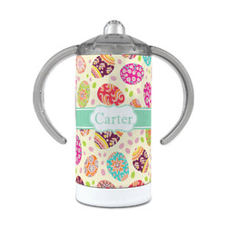 Easter Eggs 12 oz Stainless Steel Sippy Cup (Personalized)