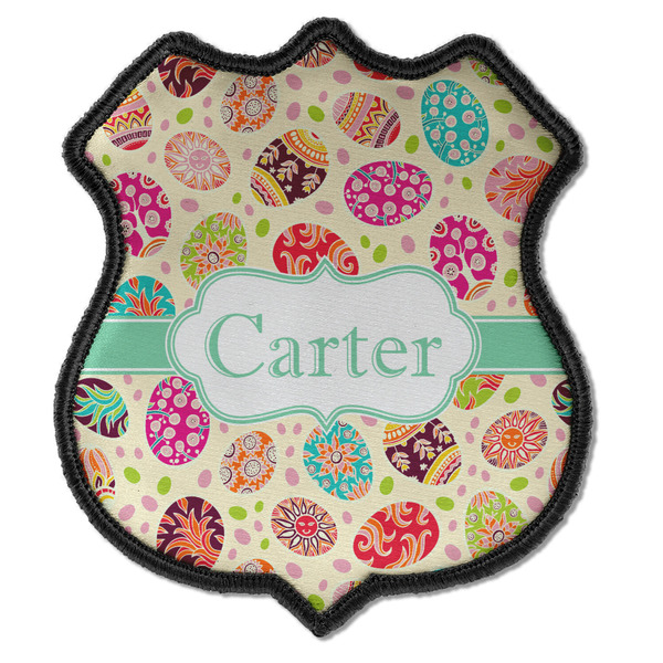 Custom Easter Eggs Iron On Shield Patch C w/ Name or Text