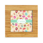 Easter Eggs Bamboo Trivet with Ceramic Tile Insert (Personalized)