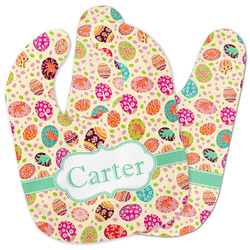 Easter Eggs Baby Bib w/ Name or Text