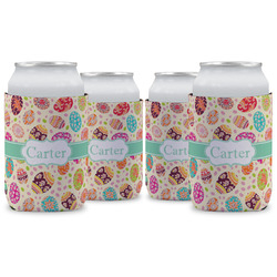 Easter Eggs Can Cooler (12 oz) - Set of 4 w/ Name or Text