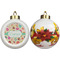 Easter Eggs Ceramic Christmas Ornament - Poinsettias (APPROVAL)