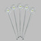 Easter Eggs Clear Plastic 7" Stir Stick - Round - Fan View