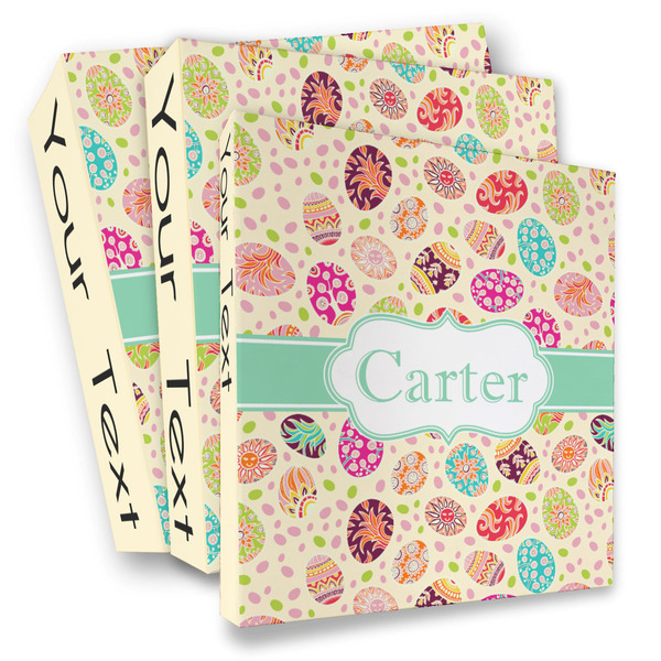 Custom Easter Eggs 3 Ring Binder - Full Wrap (Personalized)