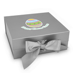 Easter Eggs Gift Box with Magnetic Lid - Silver (Personalized)