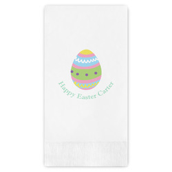 Easter Eggs Guest Napkins - Full Color - Embossed Edge (Personalized)