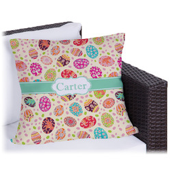 Easter Eggs Outdoor Pillow - 18" (Personalized)