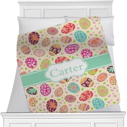 Easter Eggs Minky Blanket - Twin / Full - 80"x60" - Double Sided (Personalized)
