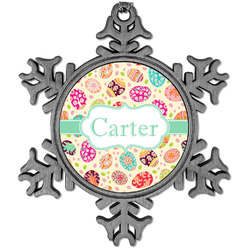 Easter Eggs Vintage Snowflake Ornament (Personalized)