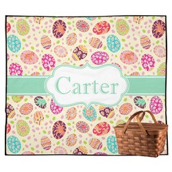 Easter Eggs Outdoor Picnic Blanket (Personalized)