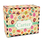 Easter Eggs Wood Recipe Box - Full Color Print (Personalized)