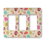 Easter Eggs Rocker Style Light Switch Cover - Three Switch