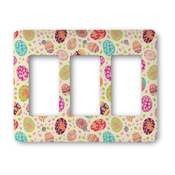 Easter Eggs Rocker Style Light Switch Cover - Three Switch