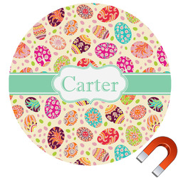 Easter Eggs Round Car Magnet - 10" (Personalized)