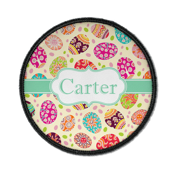 Custom Easter Eggs Iron On Round Patch w/ Name or Text