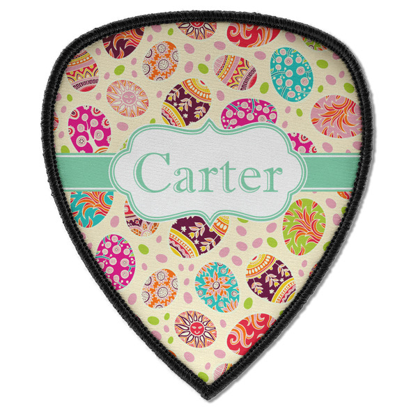 Custom Easter Eggs Iron on Shield Patch A w/ Name or Text