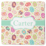 Easter Eggs Square Rubber Backed Coaster (Personalized)