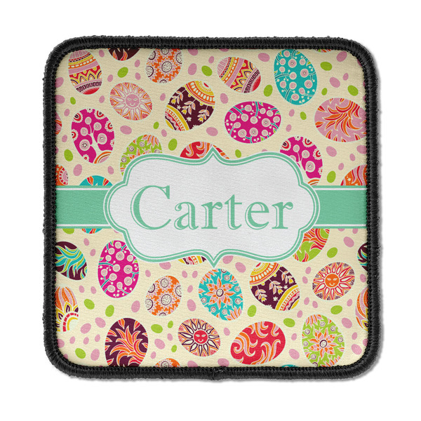 Custom Easter Eggs Iron On Square Patch w/ Name or Text