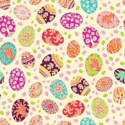 Easter Eggs Wallpaper & Surface Covering (Peel & Stick 24"x 24" Sample)