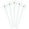 Easter Eggs White Plastic 5.5" Stir Stick - Fan View