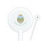 Easter Eggs White Plastic 5.5" Stir Stick - Round - Closeup