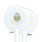 Easter Eggs White Plastic 5.5" Stir Stick - Single Sided - Round - Front & Back