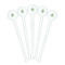 Easter Eggs White Plastic 7" Stir Stick - Round - Fan View