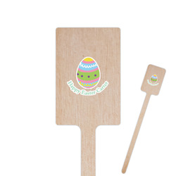 Easter Eggs 6.25" Rectangle Wooden Stir Sticks - Single Sided (Personalized)