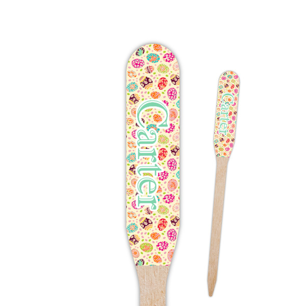 Custom Easter Eggs Paddle Wooden Food Picks - Double Sided (Personalized)