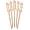 Easter Eggs Wooden Food Pick - Paddle - Fan View