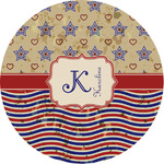 Vintage Stars & Stripes Multipurpose Round Labels - 1" (Personalized)