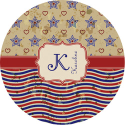 Vintage Stars & Stripes Multipurpose Round Labels - 1" (Personalized)