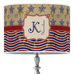 Vintage Stars & Stripes 16" Drum Lamp Shade - Poly-film (Personalized)