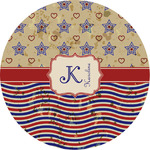 Vintage Stars & Stripes Multipurpose Round Labels - 3" (Personalized)