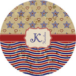 Vintage Stars & Stripes Multipurpose Round Labels - 4" (Personalized)