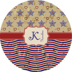 Vintage Stars & Stripes Multipurpose Round Labels - 4" (Personalized)