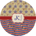 Vintage Stars & Stripes Multipurpose Round Labels - 5" (Personalized)