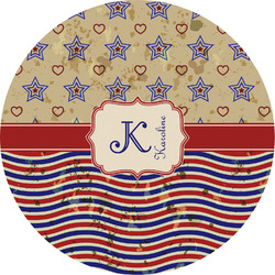 Vintage Stars & Stripes Multipurpose Round Labels - 5" (Personalized)