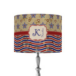 Vintage Stars & Stripes 8" Drum Lamp Shade - Fabric (Personalized)