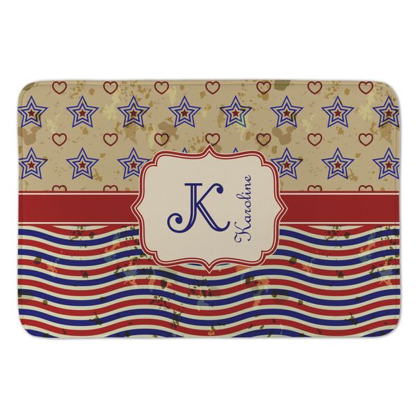 Custom Vintage Stars & Stripes Anti-Fatigue Kitchen Mat (Personalized)