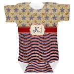 Vintage Stars & Stripes Baby Bodysuit 3-6 (Personalized)